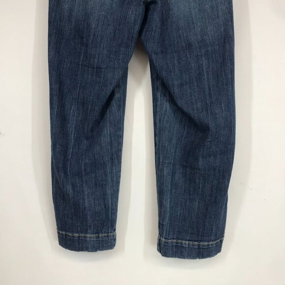 PILCRO - WOMEN'S 27 - BLUE DENIM ADJUSTABLE WAIST COTTON BLEND LOOSE WIDE JEANS - Picture 6 of 9